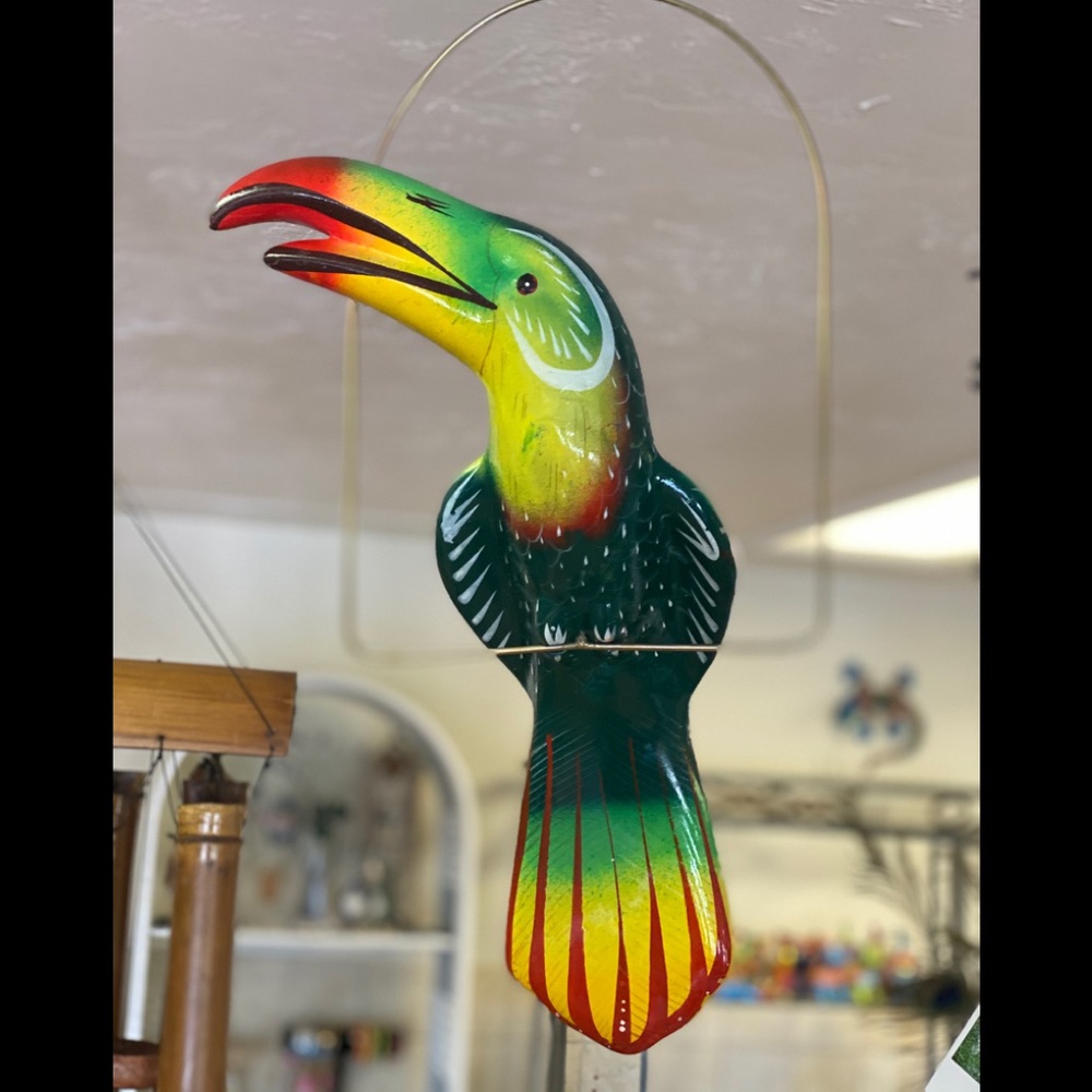 🛑SOLD Talavera Hanging Toucan - Picture 1 of 3